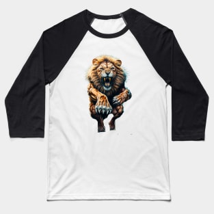 Ferocious Lion Baseball T-Shirt